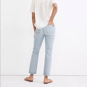 MADEWELL The Tall high-rise slim crop boyjean in dumas wash: ripped edition